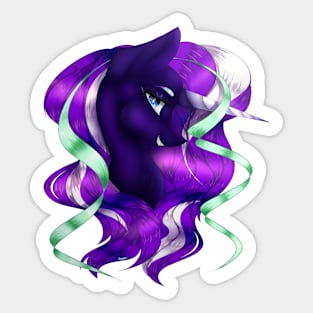 Purple Unicorn Design Sticker